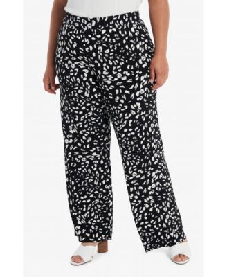 plus size printed pants