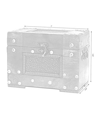 Rustic Studded Index/Recipe Card Box with Antiqued Latch, 4 X 6 Cards