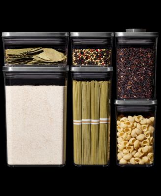 Steel Pop Food Storage Containers, Set of 6