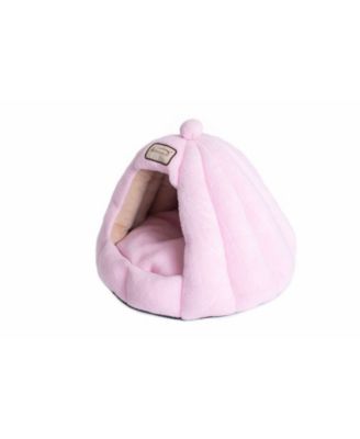 pumpkin Like House Cat Bed For Indoor Cats, Tent with Removable Washable Cushioned Pillow C95GFS Soft PInk