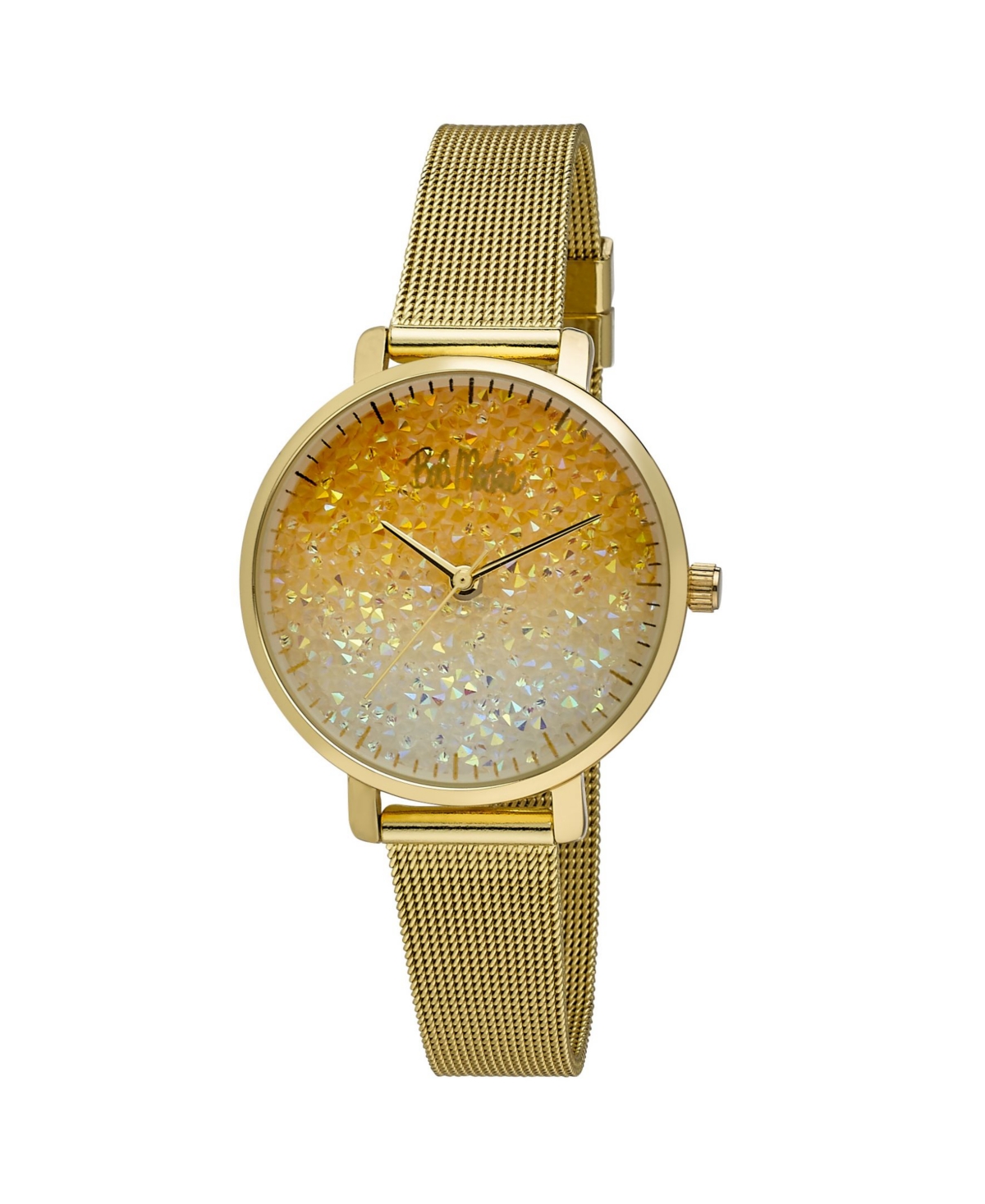 Women's Gold-Tone Alloy Bracelet Glitter Dial Mesh Watch, 32mm - Gold-Tone