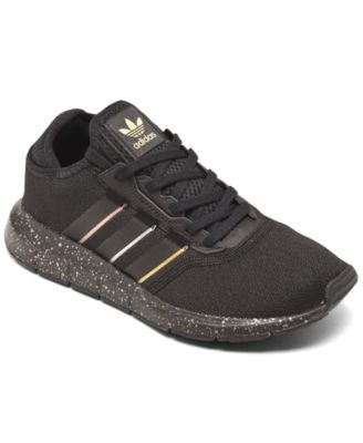 adidas swift run women's black and gold