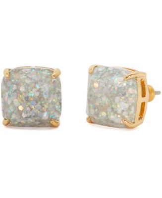 kate spade new york Glitter Crystal Square Stud Earrings