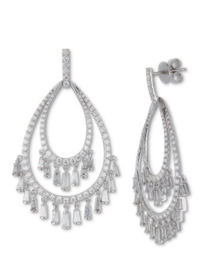 image of Diamond Chandelier Drop Earrings (3-1/2 ct. t.w.) in 14k White Gold