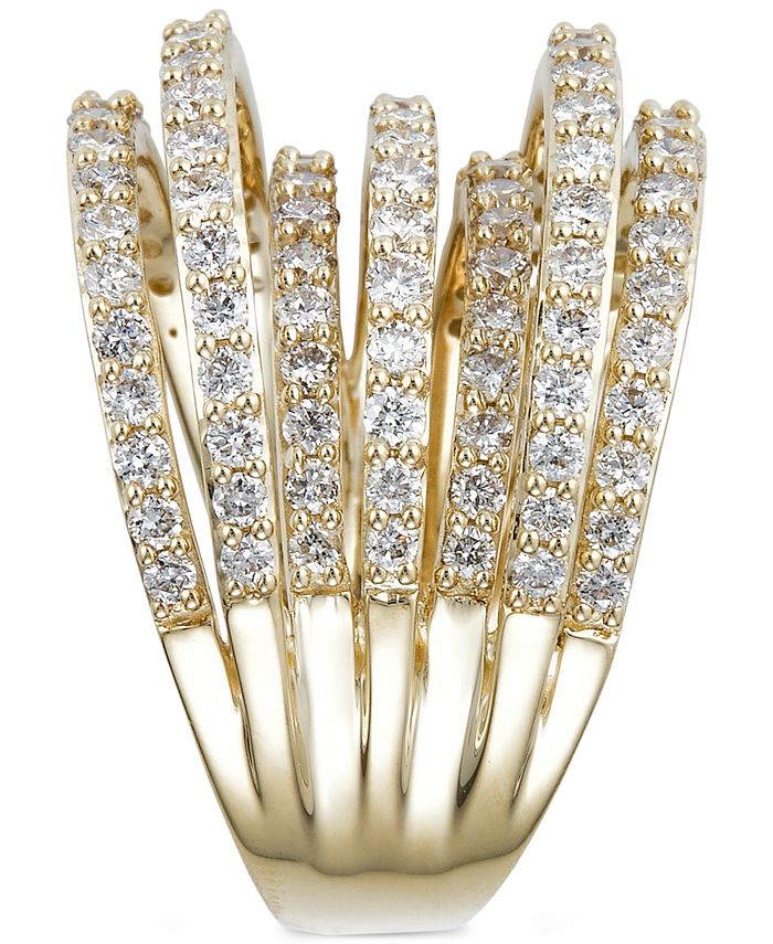 Macy's Diamond MultiLevel Statement Ring (2 ct. t.w.) in 14k Gold Macy's