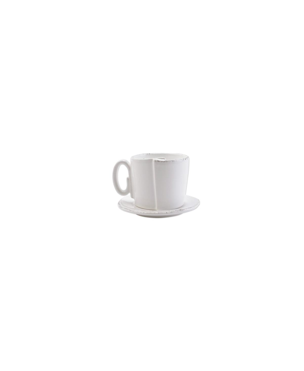 Vietri LastraCup and Saucer - White