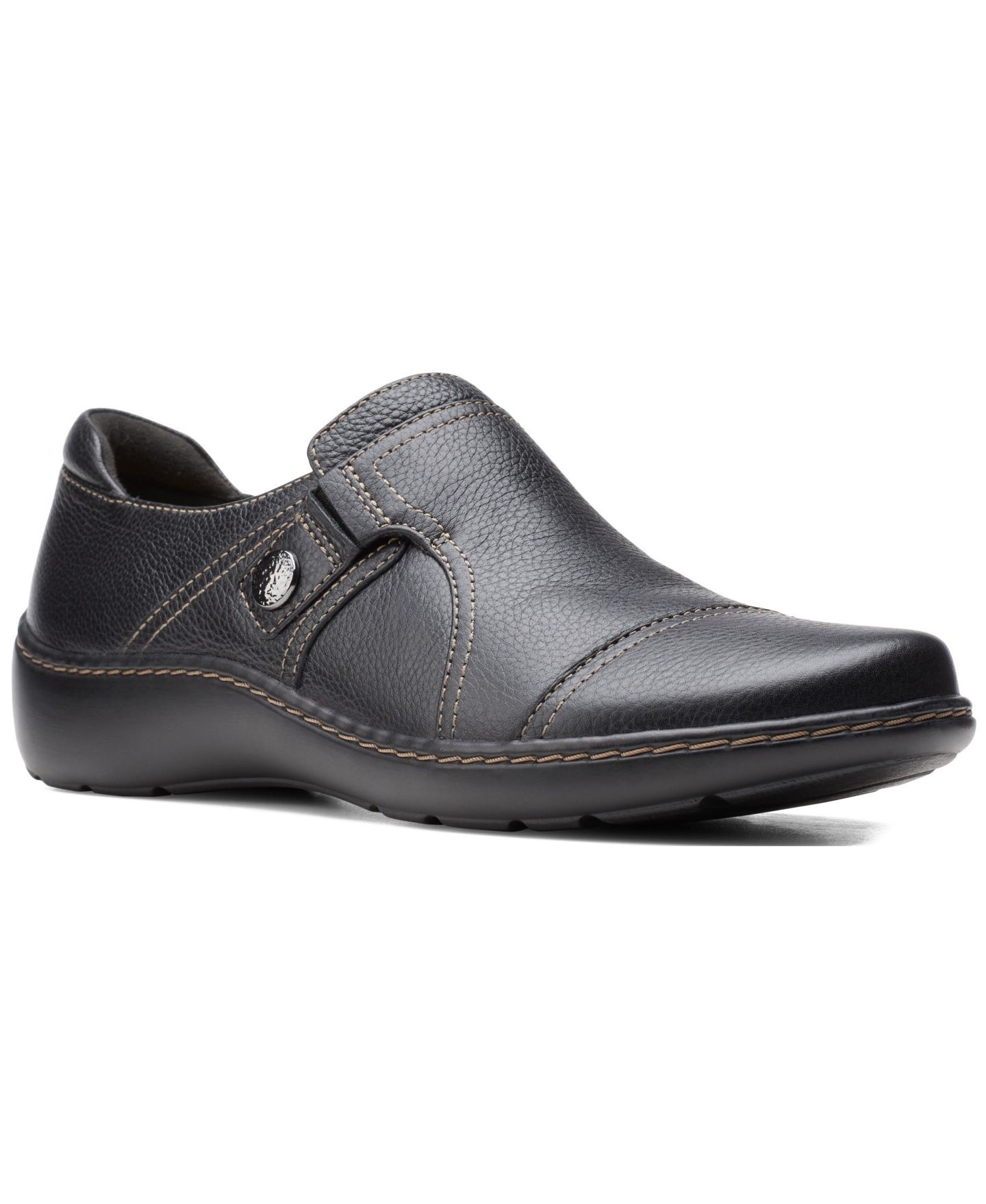 Женские туфли Clarks Collection Cora Poppy, цвет: Чёрный кожаный — фото 1