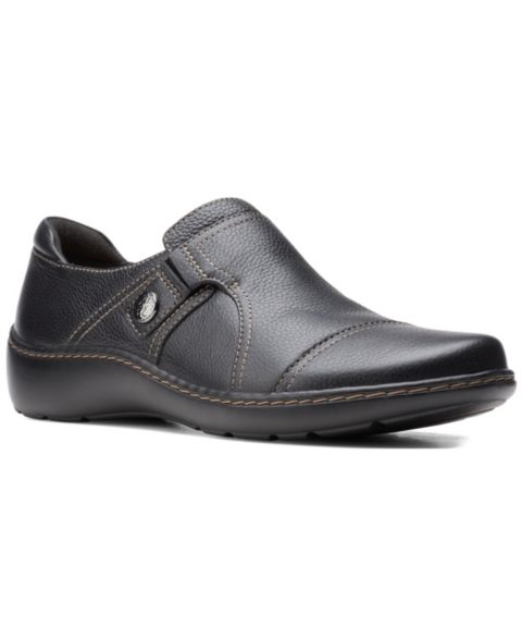 Женские туфли Clarks Collection Cora Poppy, цвет: Чёрный кожаный