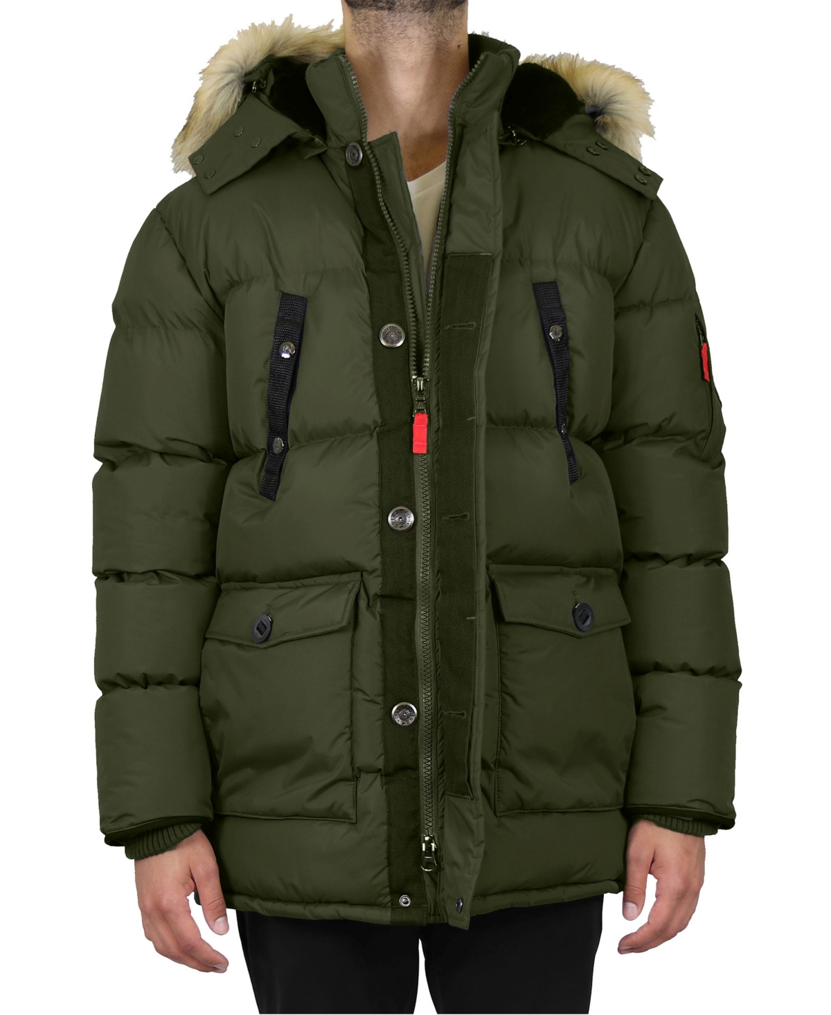 Spire by galaxy men's hotsell heavyweight jacket with detachable hood