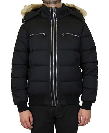 Galaxy By Harvic Men's Heavyweight Jacket With Detachable Faux Fur Hood ...