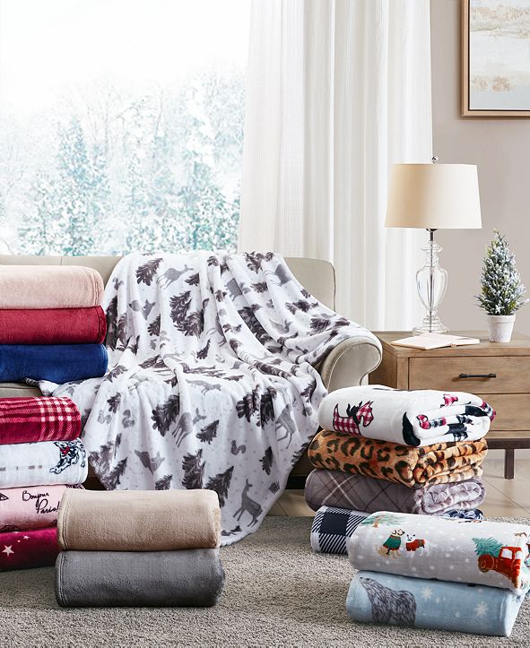 Charter Club Cozy Plush 50" x 70" Throw, Created for Macy's & Reviews