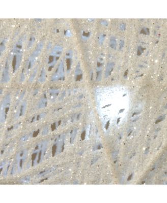 75" Pre-lit Crystal White Standing Buck