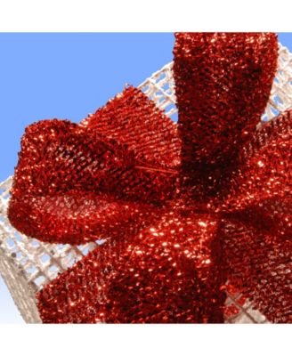 PreLit White Thread Gift Box Assortment