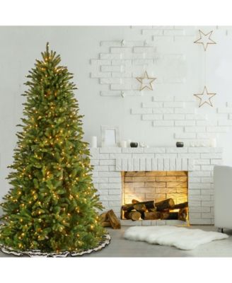 National Tree Company National Tree 6.5' "Feel Real" Tiffany Fir Slim Hinged Tree with 500 Clear Lights