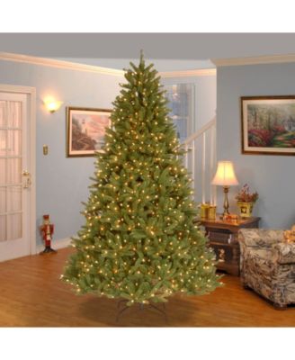 National Tree 7.5' "Feel Real" Grande Fir Medium Hinged Tree with 750 Clear Lights
