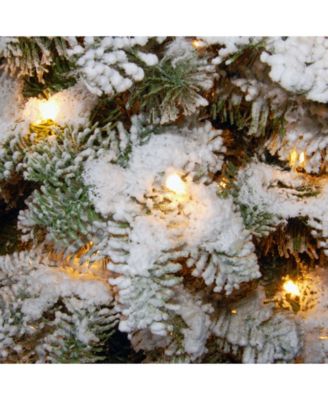 National Tree Company 4' Feel Real®  Snowy Camden Entrance Tree in Silver Brushed Urn with 100 Clear Lights