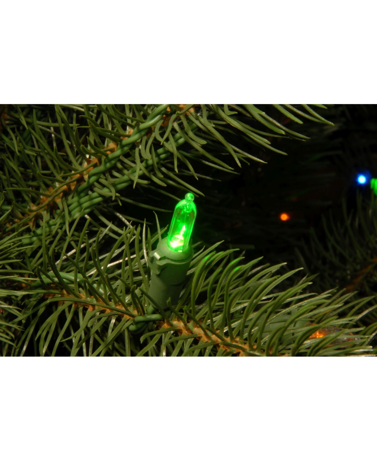National Tree Feel Real Downswept Douglas Fir Pencil Slim Tree with 850 Dual Color Led Lights & Caps