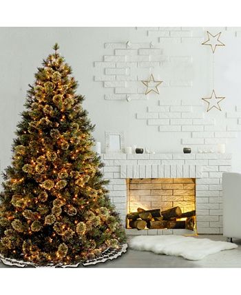 National Tree Company - 7.5 ft. Wispy Willow Tree with Clear Lights