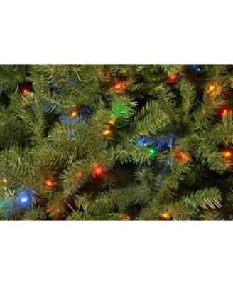 National Tree Company National Tree 7.5' North Valley Spruce Hinged Tree with Dual Color LED Lights + PowerConnect