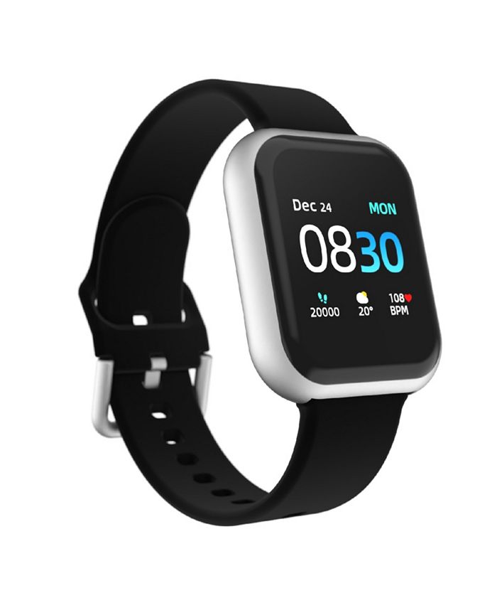 iTouch Air 3 Unisex Heart Rate Black Strap Smart Watch 44mm Macy's