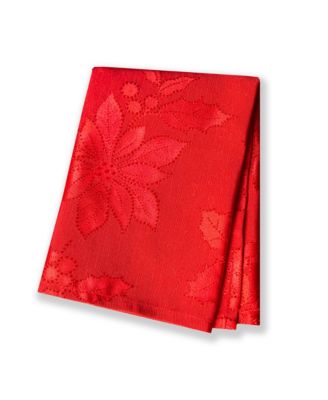Benson Mills - POINSETTIA LEGACY DAMASK NAPKINS SET OF 4 RED 18 X 18
