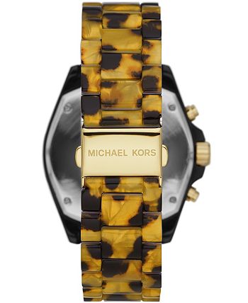 Michael Kors Women's Bradshaw Cheetah Acetate Bracelet Watch 43mm & Reviews  - All Watches - Jewelry & Watches - Macy's