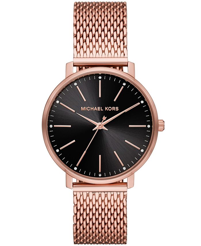 Michael Kors Women s Pyper Pale Pink Stainless Steel Mesh Bracelet