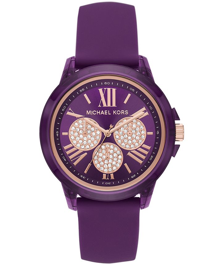 Michael Kors Women's Bradshaw Purple Silicone Watch 42mm & Reviews - All  Watches - Jewelry & Watches - Macy's