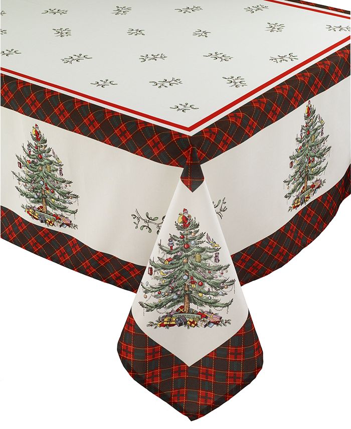 Spode Christmas Tree Tartan Multicolored 60x102 Tablecloth Macy's