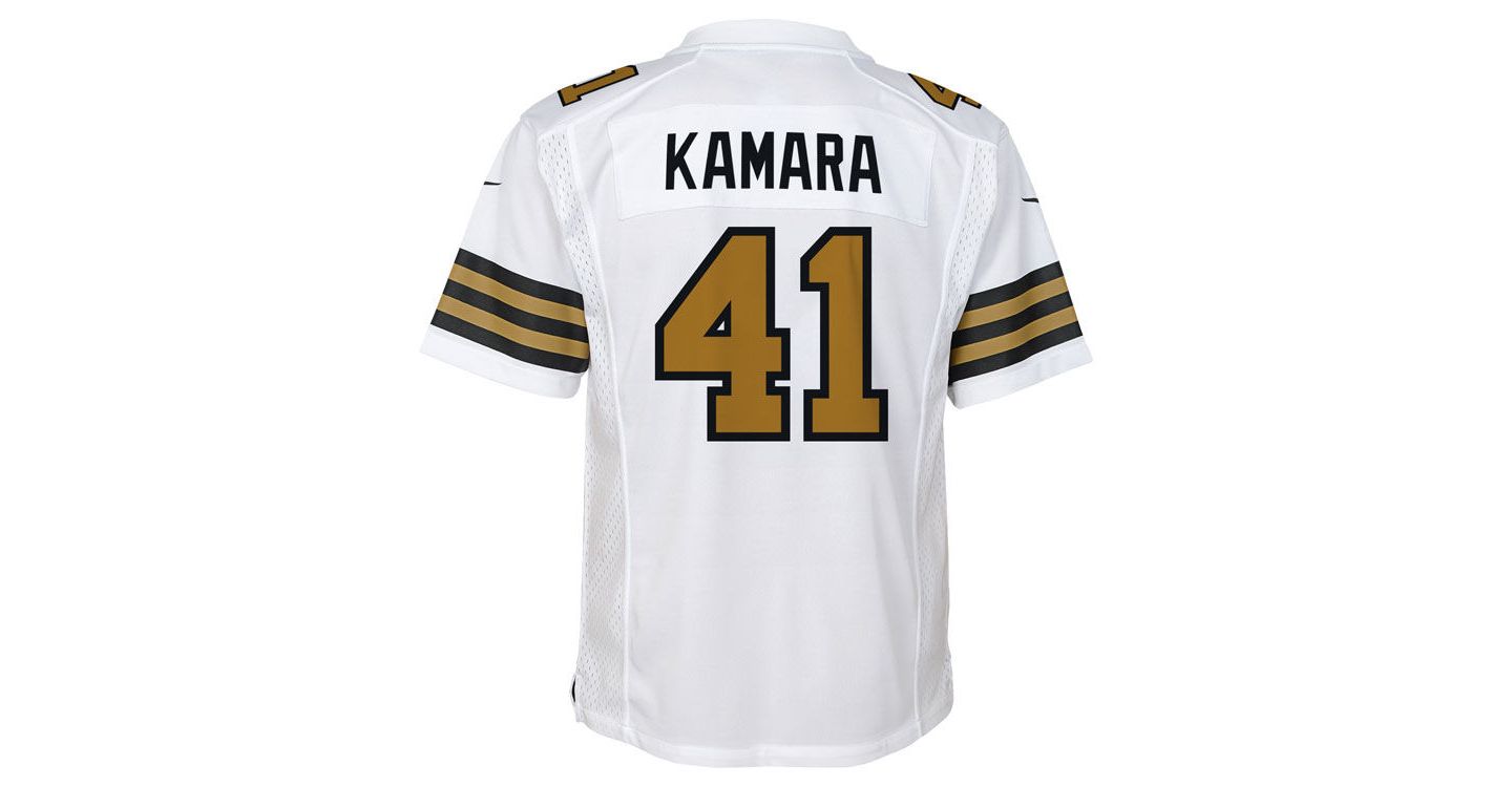 Детская джерси Nike Alvin Kamara New Orleans Saints Color Rush, цвет: Чёрный — фото 4