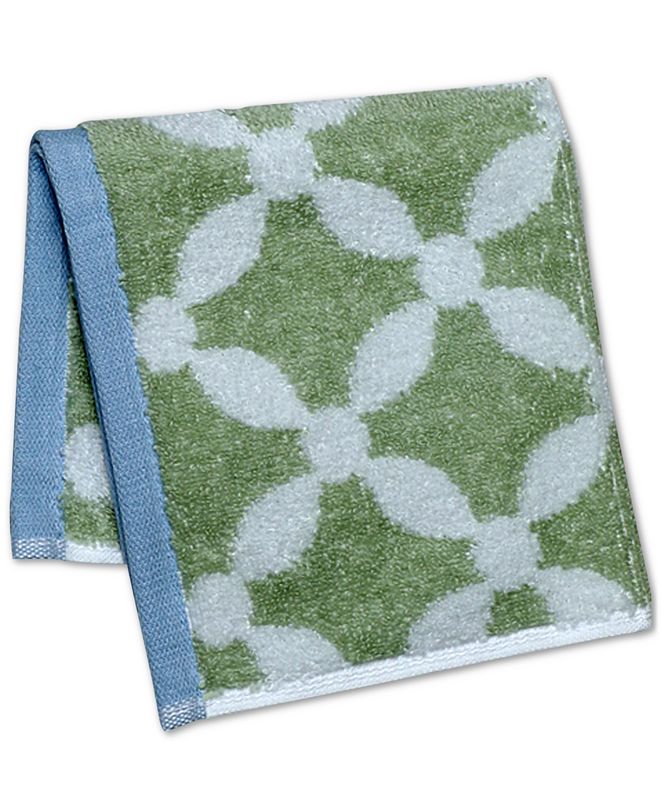 Martha Stewart Collection Dot Lattice 13" x 13" Wash Towel, Created for