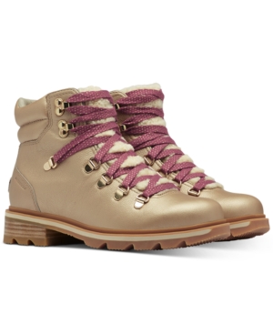 image of Sorel Women-s Lennox Hiker Lux Lug Sole Booties Women-s Shoes
