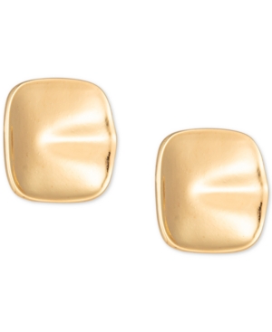 image of Charter Club Gold-Tone Wavy Square Stud Earrings, Created for Macy-s