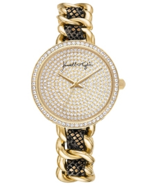 image of Women-s Kendall + Kylie Braided Black Stainless Steel Mesh Strap Analog Watch 40mm