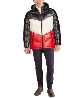 guess color block puffer jacket