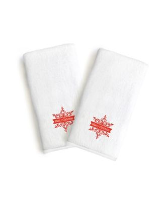 Linum Home Textiles Embroidered Hand Towels Set Of 2 Collection Bedding