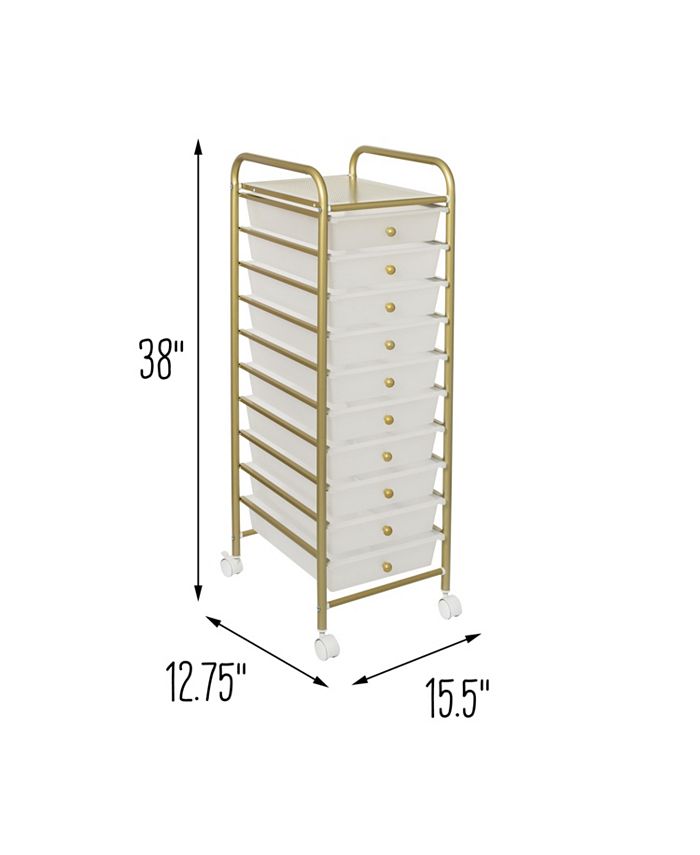 Honey Can Do 10Drawer Rolling Storage Cart With Plastic Drawers Macy's