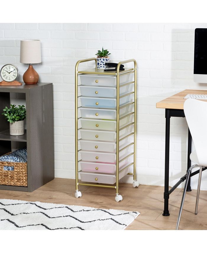 Honey Can Do 10Drawer Rolling Storage Cart With Plastic Drawers Macy's