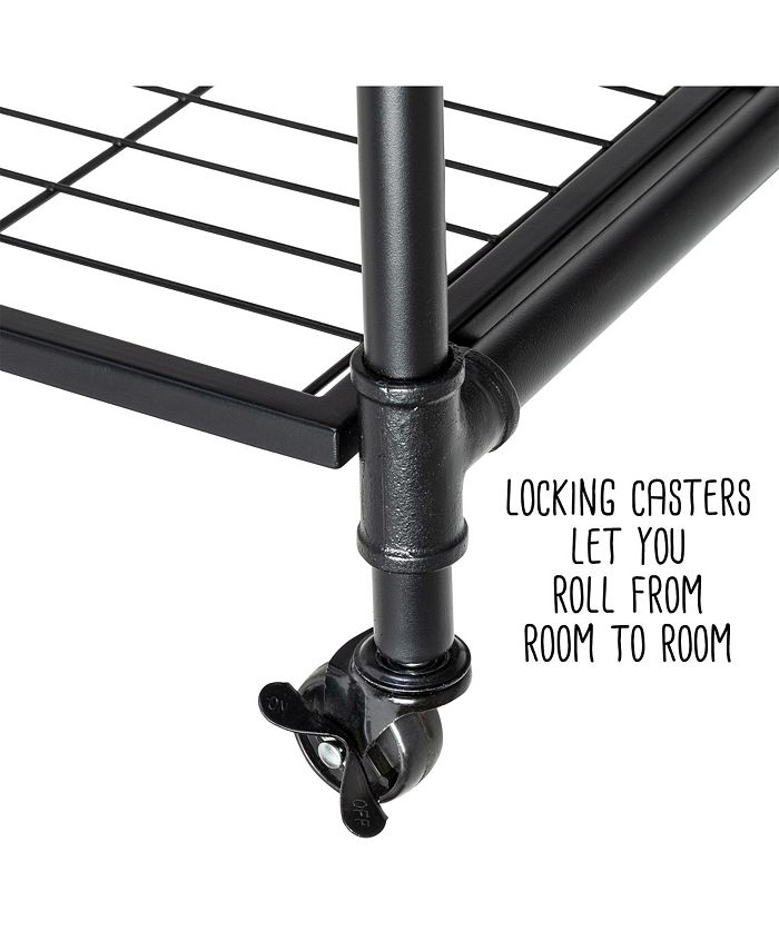 Honey Can Do 4Tier Industrial Rolling Bookshelf Macy's