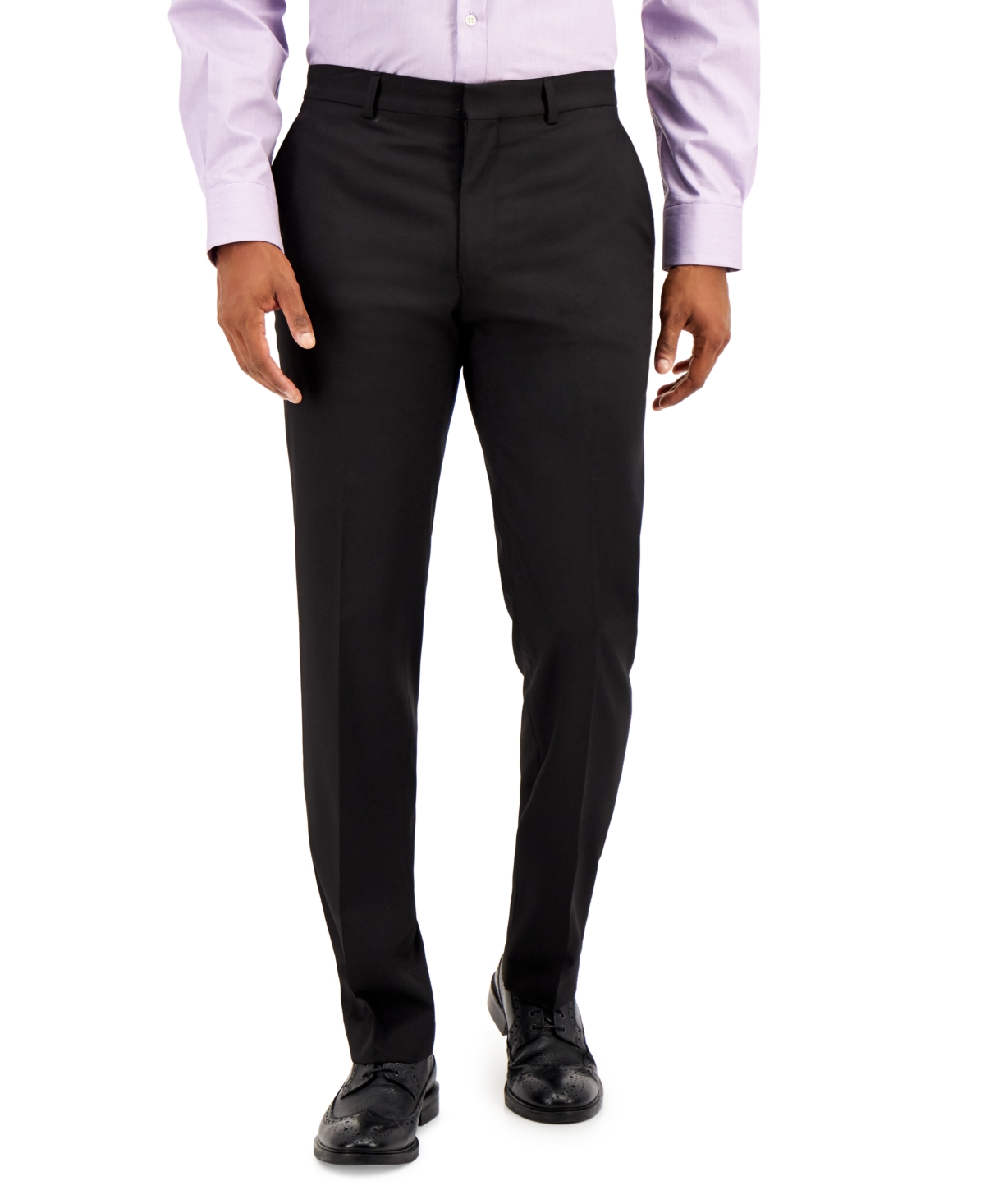 Shop Kenneth Cole Reaction Men's Techni-cole Suit Separate Slim-fit Pants In Black