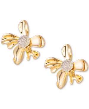 image of Charter Club Gold-Tone Crystal Pave Flower Stud Earrings, Created for Macy-s