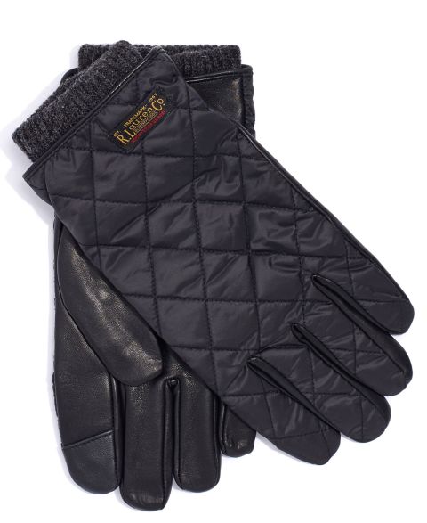 Мужские перчатки Polo Ralph Lauren Touch Quilted Field, цвет: Чёрный