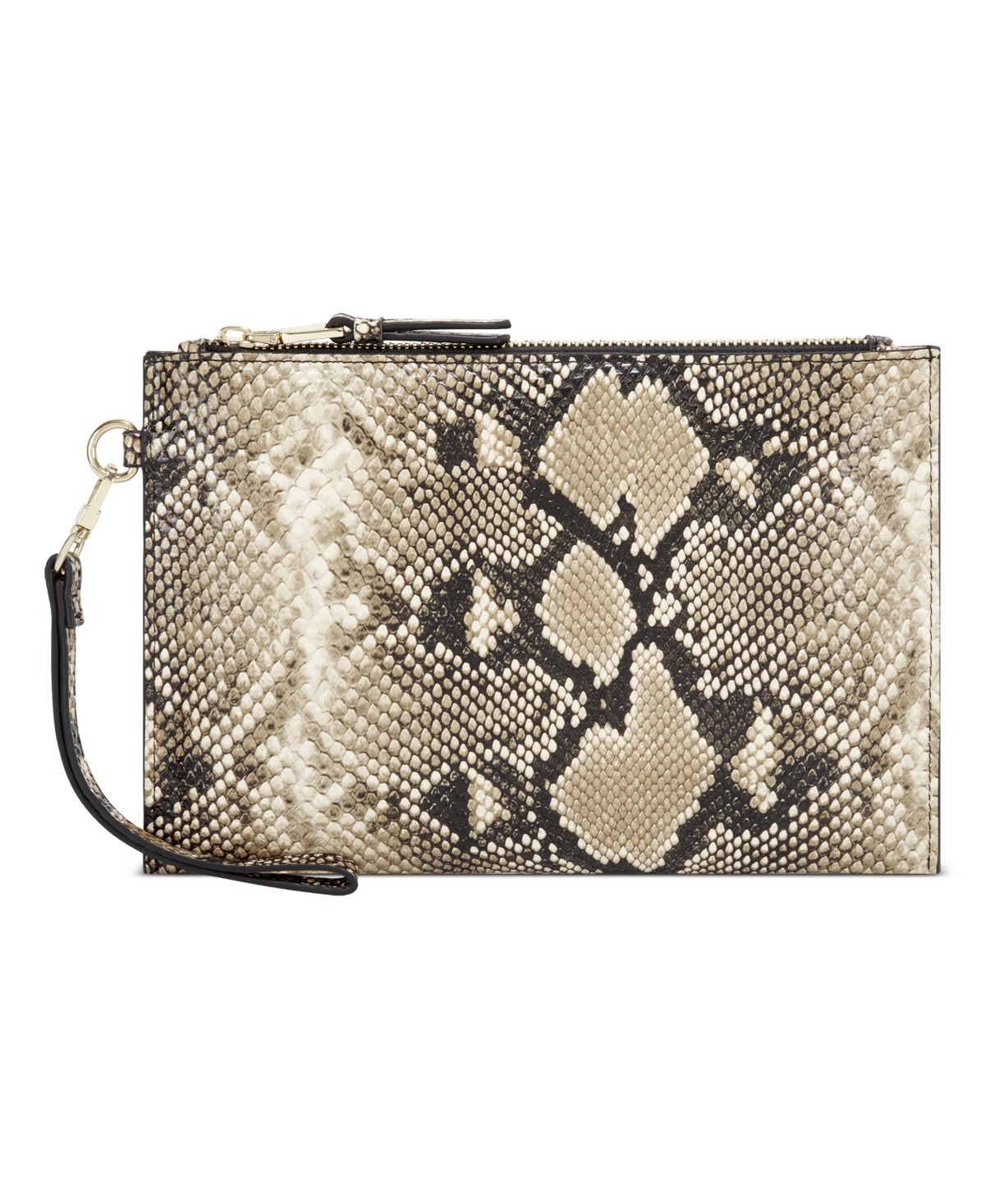 Inc International Concepts Molyy Party Pouch, Created For Macy's In Neutral Snake,gold