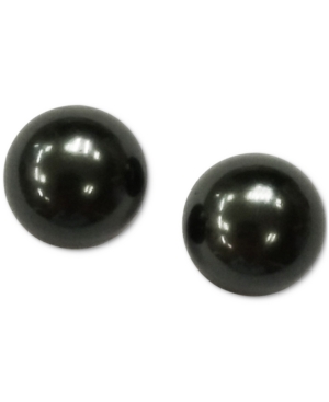 image of Charter Club Silver-Tone Colored Imitation Pearl Stud Earrings, Created for Macy-s