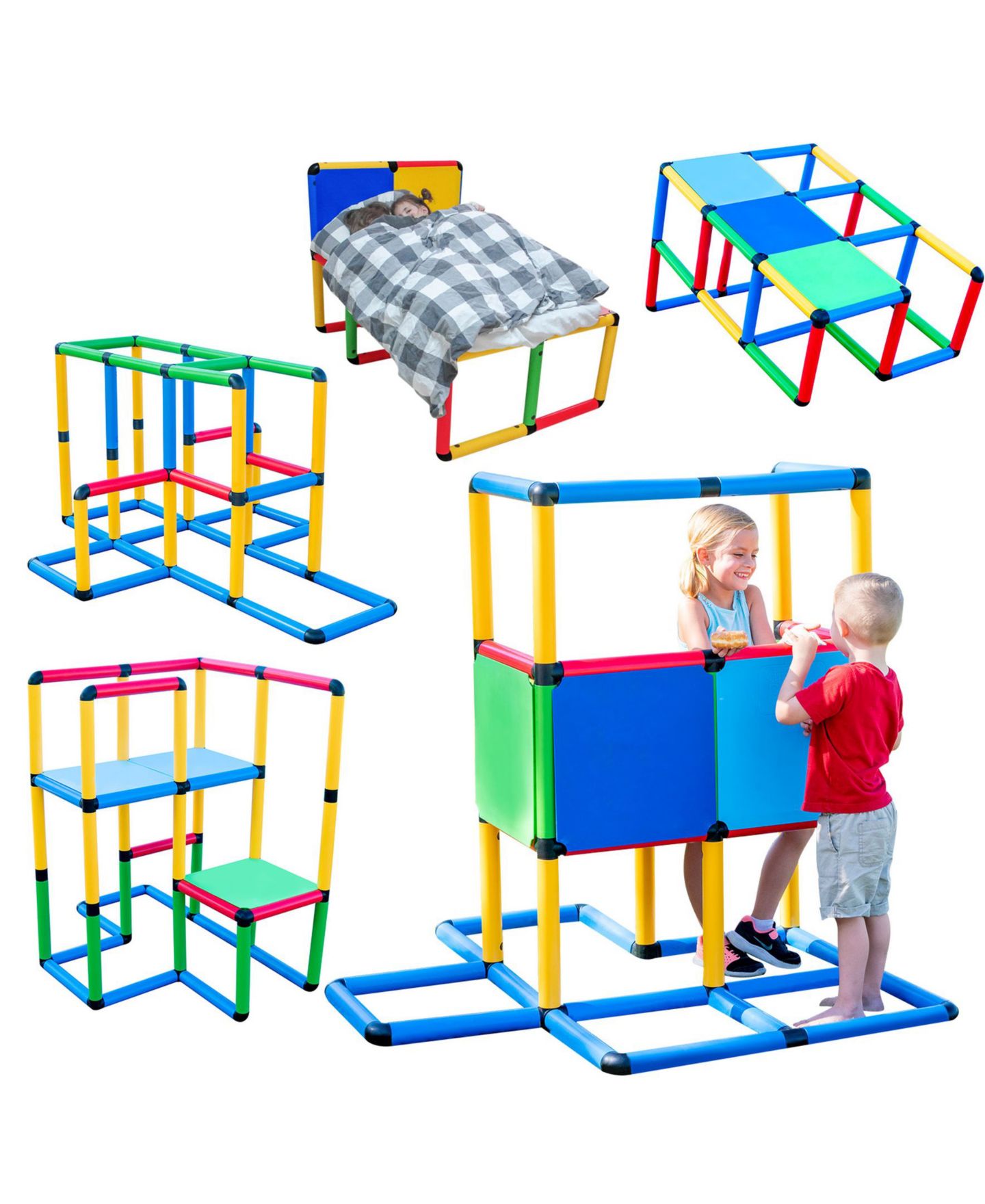 Детский конструктор Funphix Create and Play Life Size Structures 199-Piece Building Set, Ages 3+ — фото 1