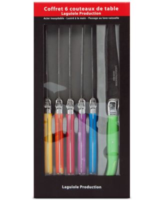 Laguiole Evolution - Tradition Assorted Color Steak Knives, Set of 6