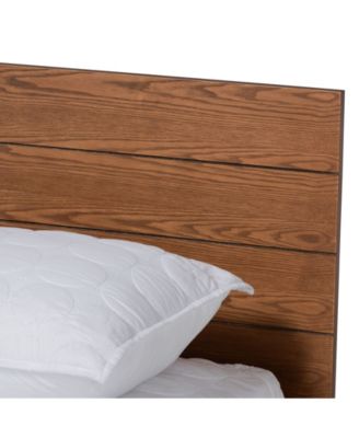 Regina Modern Queen Size Platform Storage Bed with Built-in Shelves