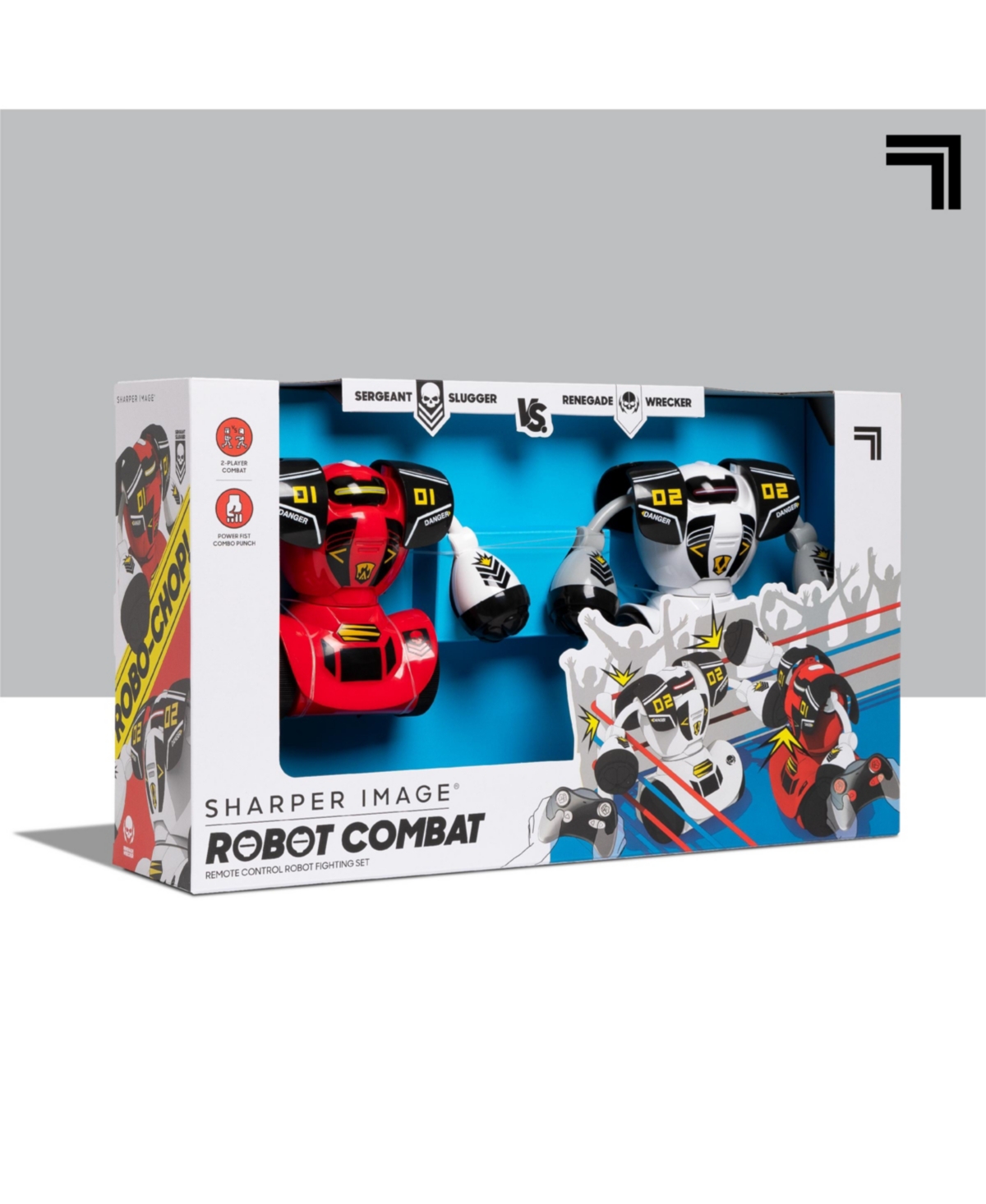 Sharper Image Toy Rc Robot Combat 2pk In White And Red