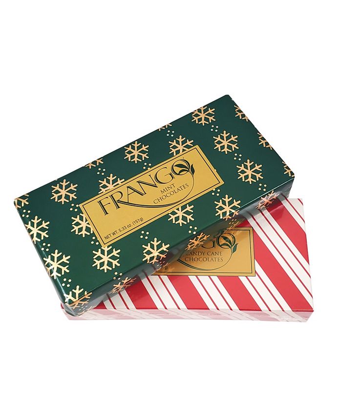 Frango Chocolates 1/3 LB Combo Wrapped Milk Mint and Candy Cane Boxed