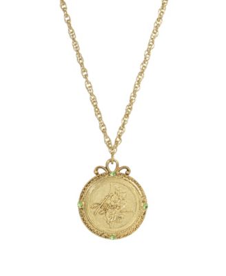 Women's Gold Tone Flower of the Month Narcissus Necklace
